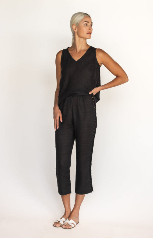 ELEONORA LINEN TOP