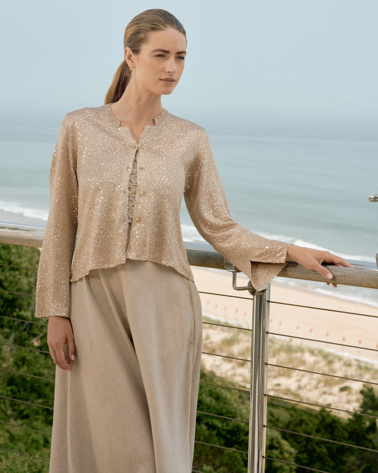 Gold Cardigan knitwear